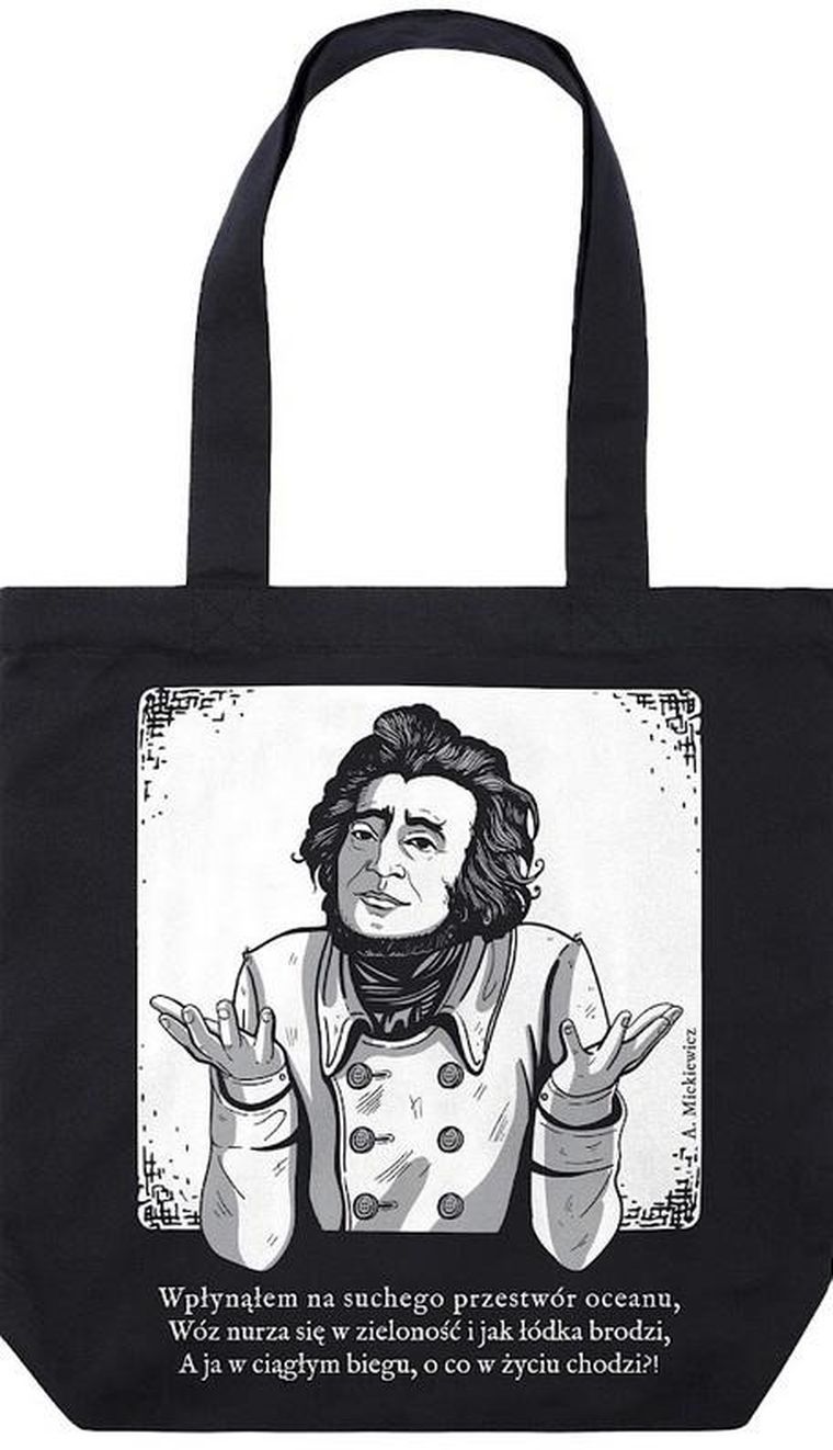Nadwyraz, torba bawełniana na książki, Mickiewicz
