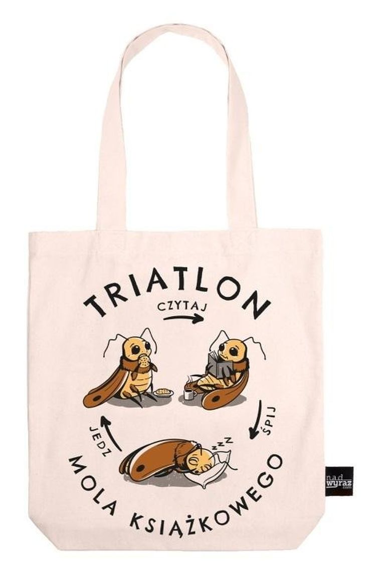 Nadwyraz, torba bawełniania, triatlon mola książkowego