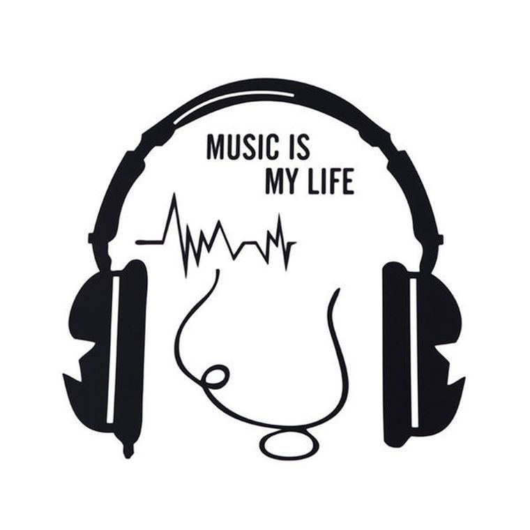 Naklejka na włącznik, Music is my life