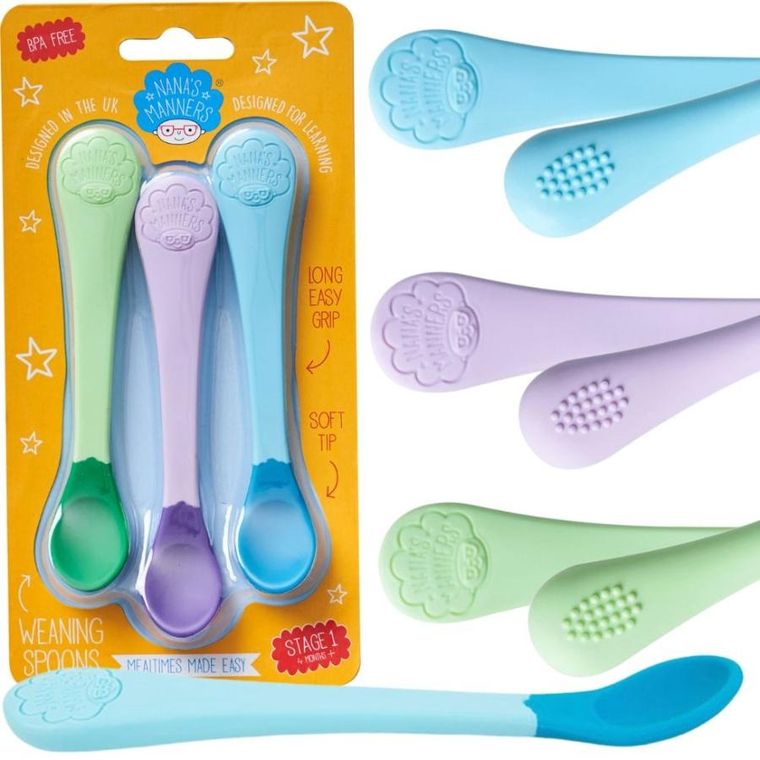 Nana's Manners, łyżeczki do rozszerzania diety, 3 szt.