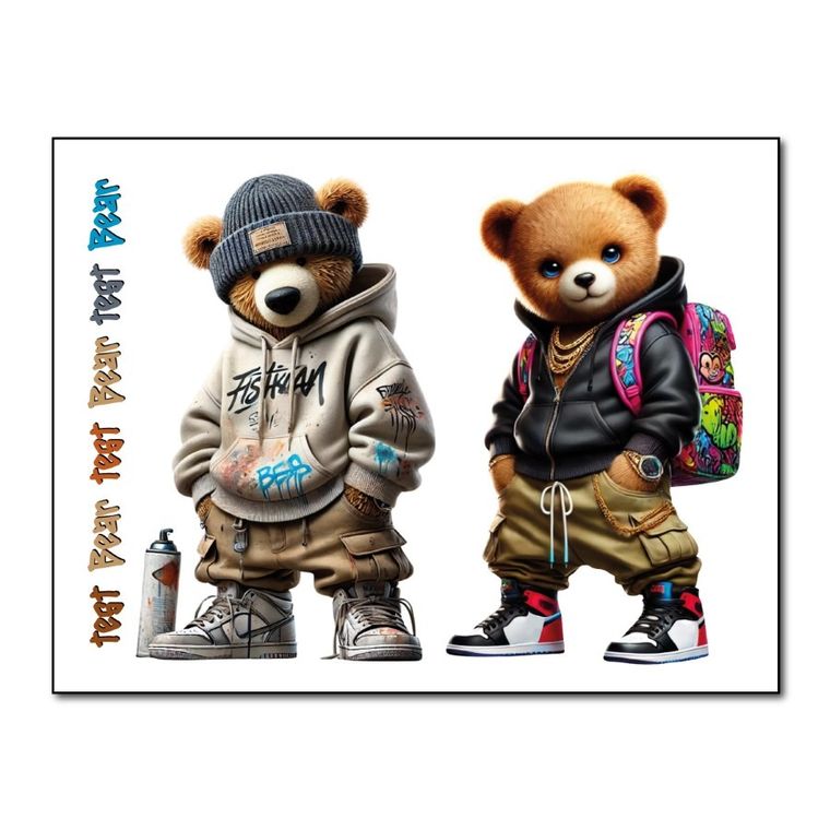 Naprasowanki, naplamki, 2 Misie, zestaw z plecakiem