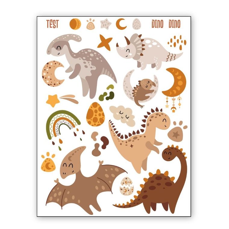 Naprasowanki, naplamki, Dinozaury