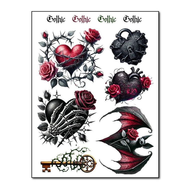 Naprasowanki, naplamki, Gotyk