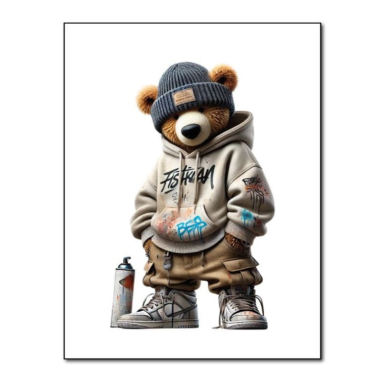 Naprasowanki, naplamki, Miś graffiti