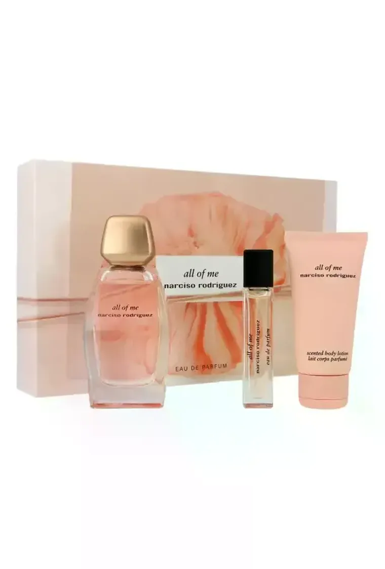 Narciso Rodriguez, All Of Me, zestaw: woda perfumowana, 90 ml + woda perfumowana, 10 ml + balsam do ciała, 50 ml