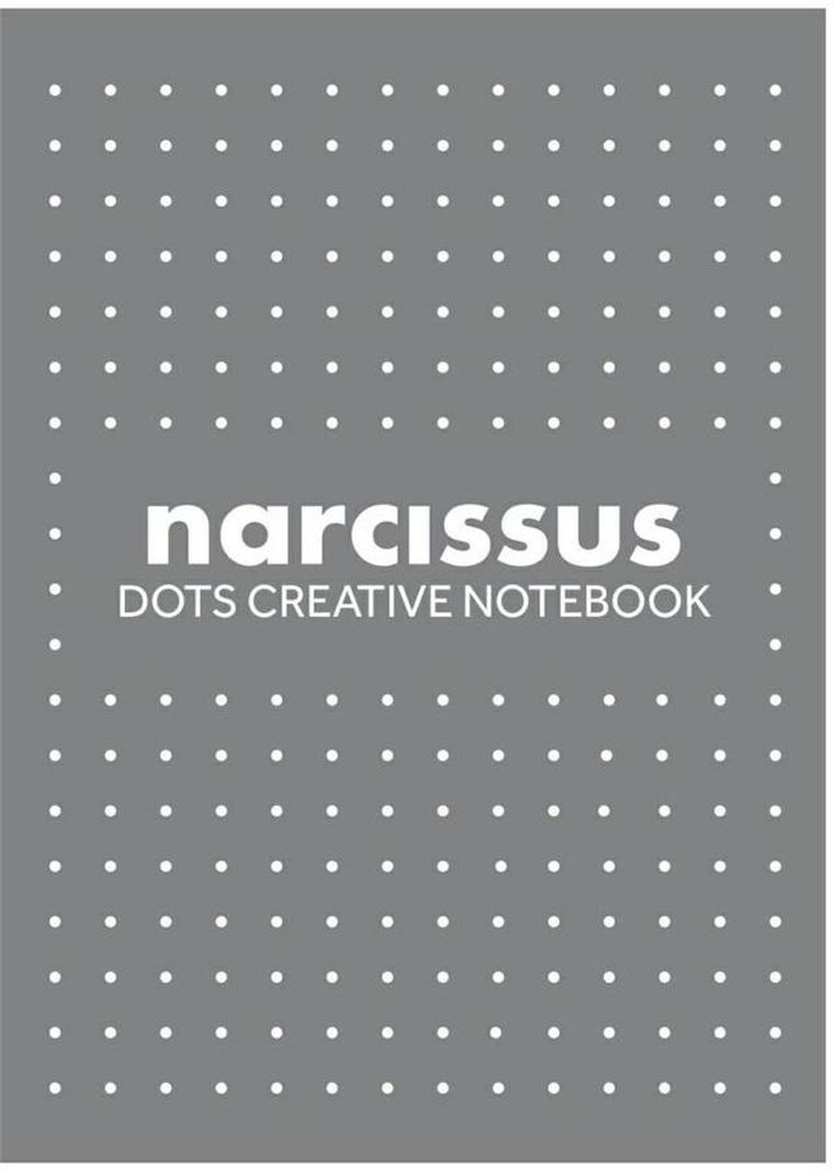 Narcissus, zeszyt A5, 56 kartek, kropki, szary, 1 szt.