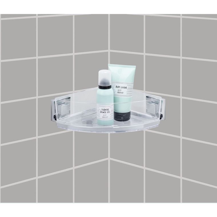 Narożna półka łazienkowa pod prysznic, Quadro, Vacuum-Loc