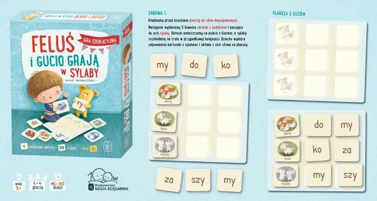 Nasza Księgarnia, Feluś i Gucio grają w sylaby, gra edukacyjna