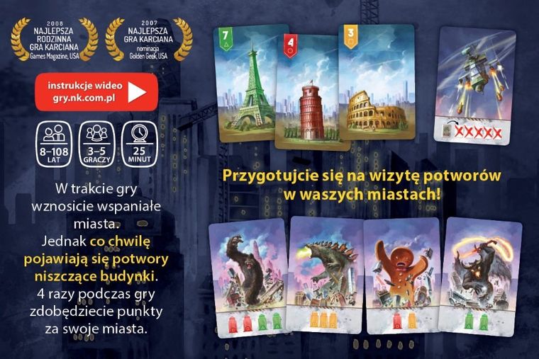 Nasza Księgarnia, Monster City, rodzinna gra karciana