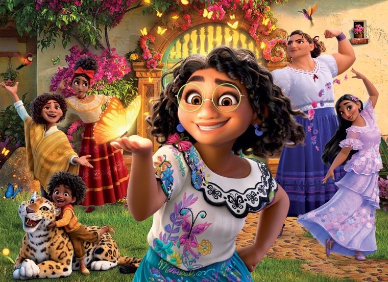 Nasze magiczne Encanto, puzzle podłogowe, dwustronne, maxi floor, 108 elementów