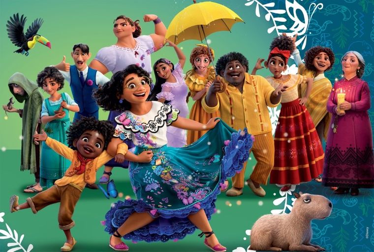 Nasze magiczne Encanto, puzzle podłogowe, dwustronne, maxi floor, 120 elementów