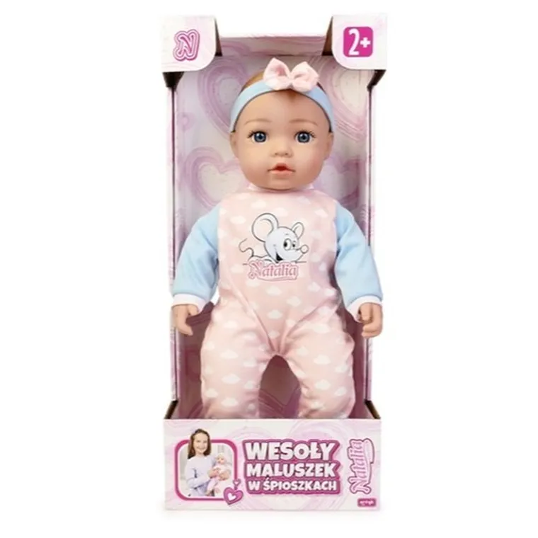 Natalia, interaktywna lalka bobas, 43 cm