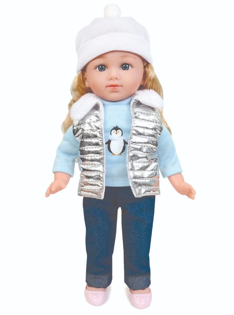 Natalia, lalka bobas w srebrnej kamizelce, 36 cm