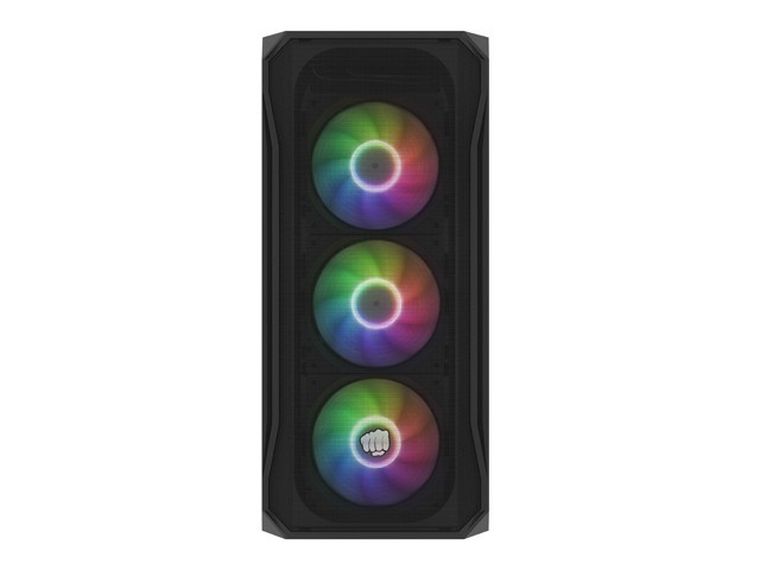 Natec, Fury Shobo SH4F RGB Midi Tower, obudowa komputerowa z oknem, czarna