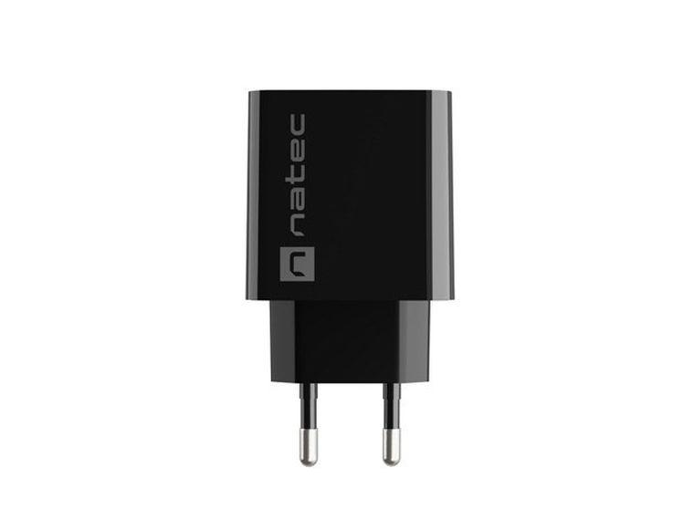 Natec Ładowarka Sieciowa Ribera USB-a + USB-c 20w Power Delivery, czarna Nuc-2062