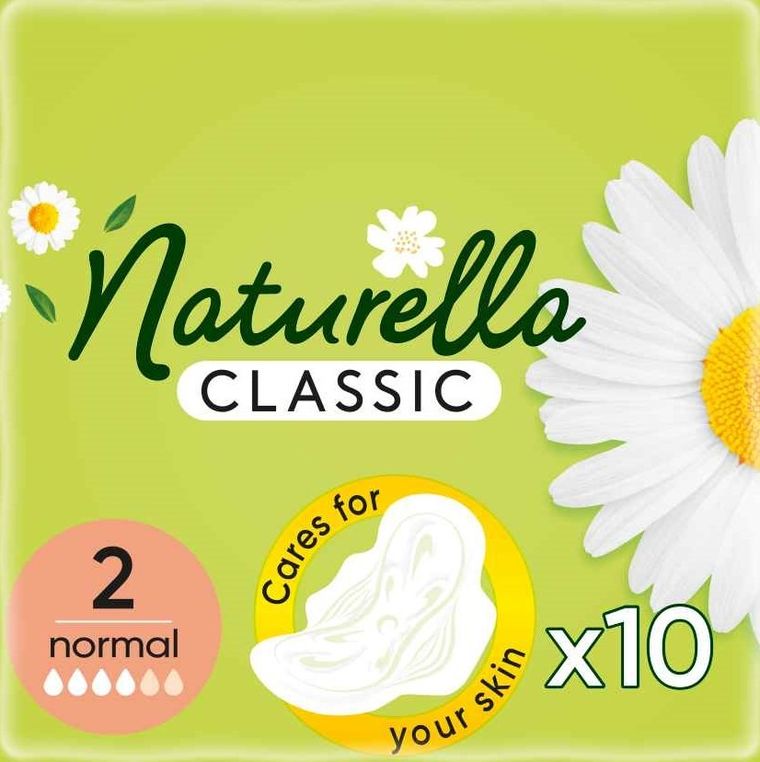 Naturella, Classic Normal Camomile, podpaski ze skrzydełkami, 10 szt.
