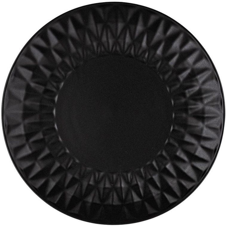 NAVA, talerz ceramiczny, deserowy, Soho Classic, czarny, 20 cm