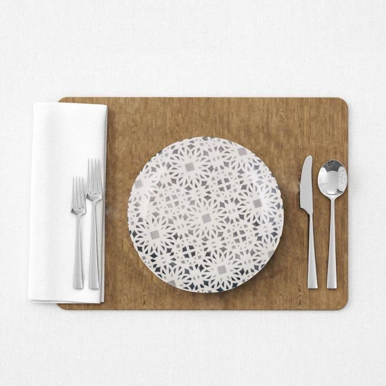 Nava, talerz porcelanowy deserowy, maiolica grey, 20 cm