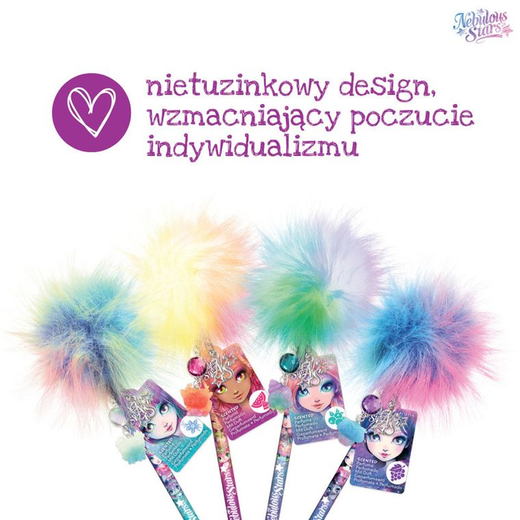 Nebulous Stars, Isadora, długopis zapachowy z pomponem, waniliowy