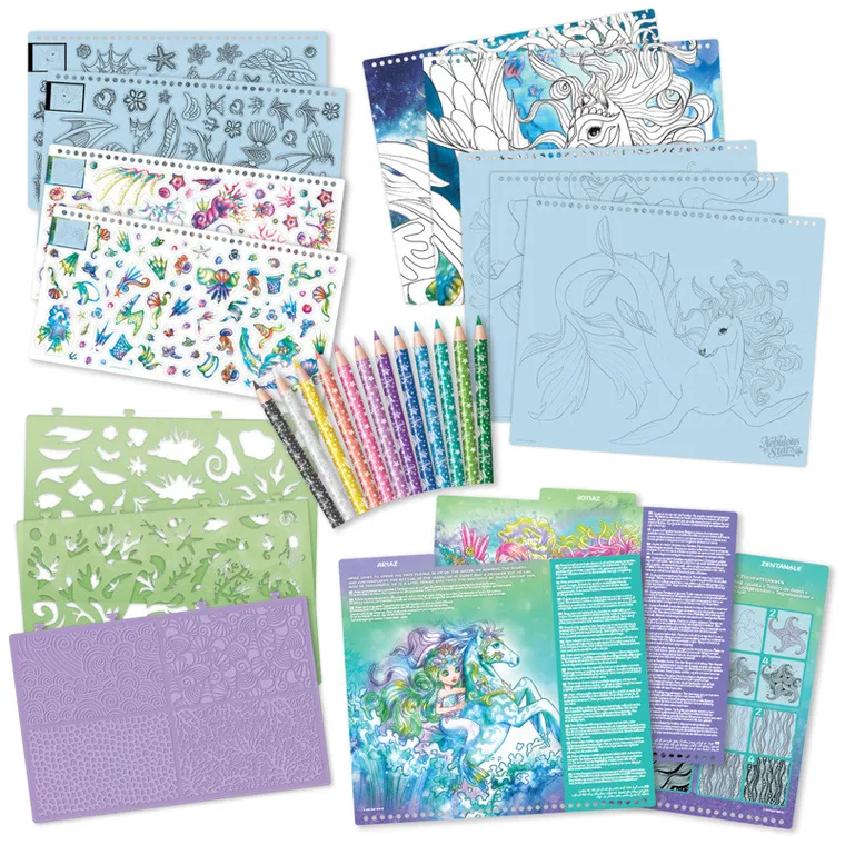 Nebulous Stars, Konie Ariaz i Joyiaz, szkicownik z kredkami i naklejkami