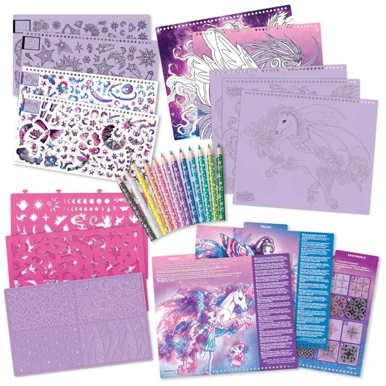 Nebulous Stars, Konie Firiaz i Daliaz, szkicownik z kredkami i naklejkami