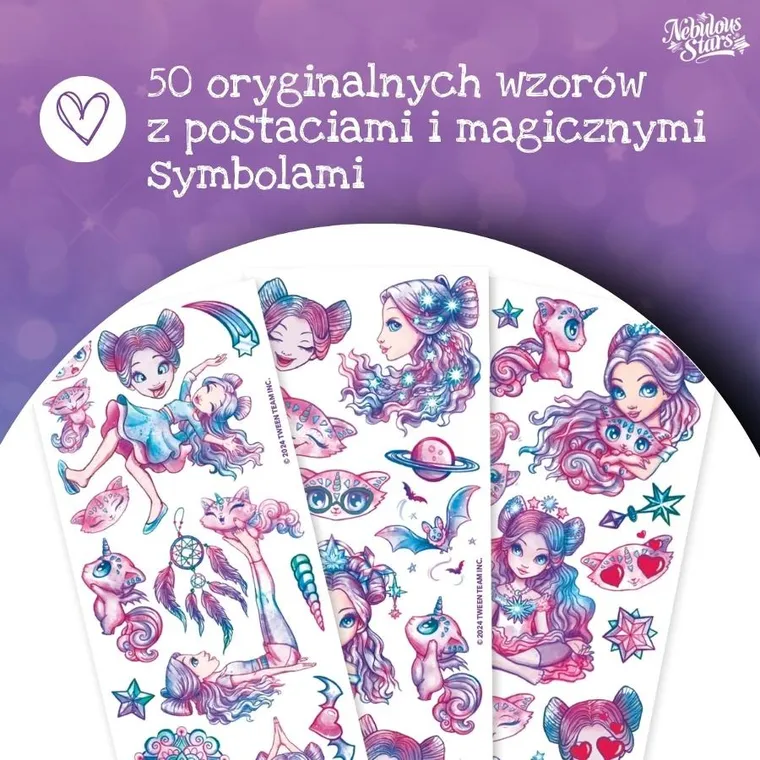 Nebulous Stars, Nebulia, tatuaże dla dzieci, 50 szt.