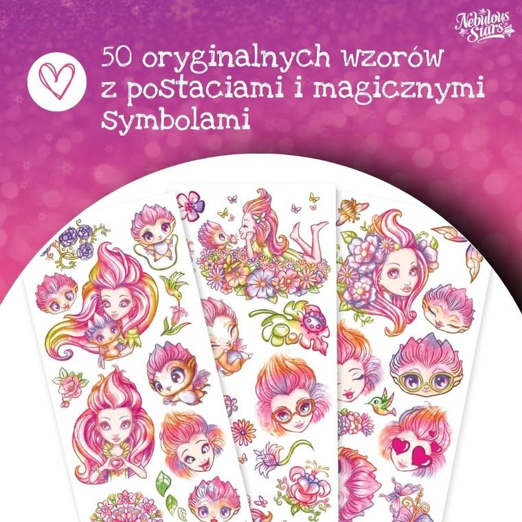 Nebulous Stars, Petulia, tatuaże dla dzieci, 50 szt.