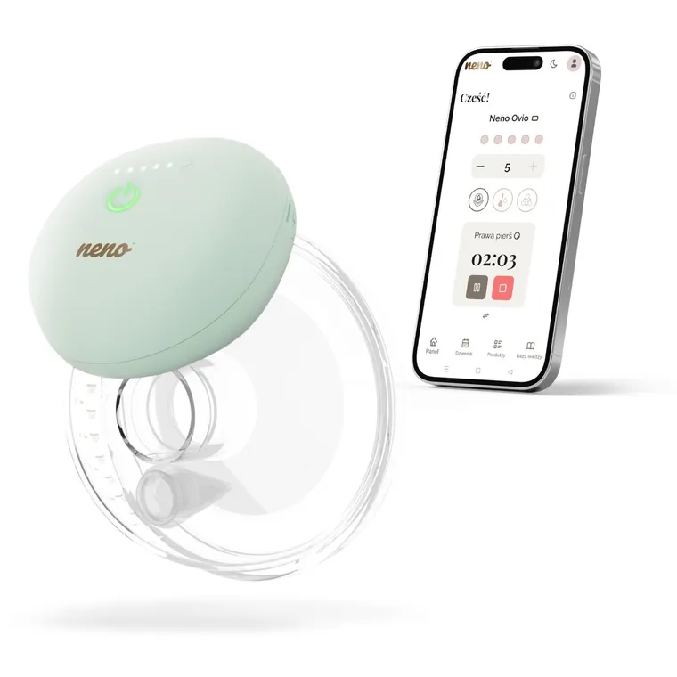 Neno, Ovio, elektroniczny laktator muszlowy z aplikacją bezprzewodowy