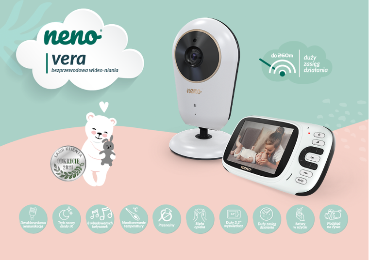 Neno, Vera, elektroniczna niania 2,4GHz z kamerą