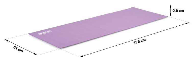 Neo-Sport, mata do ćwiczeń, 173-61 cm, fioletowa