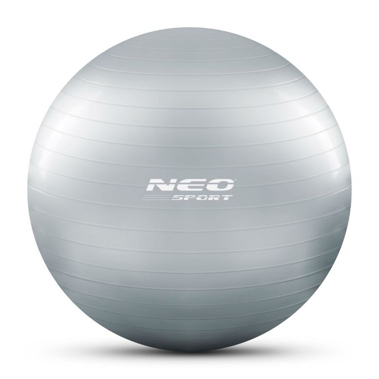Neo-Sport, piłka do aerobiku fitness, 65 cm, srebrna