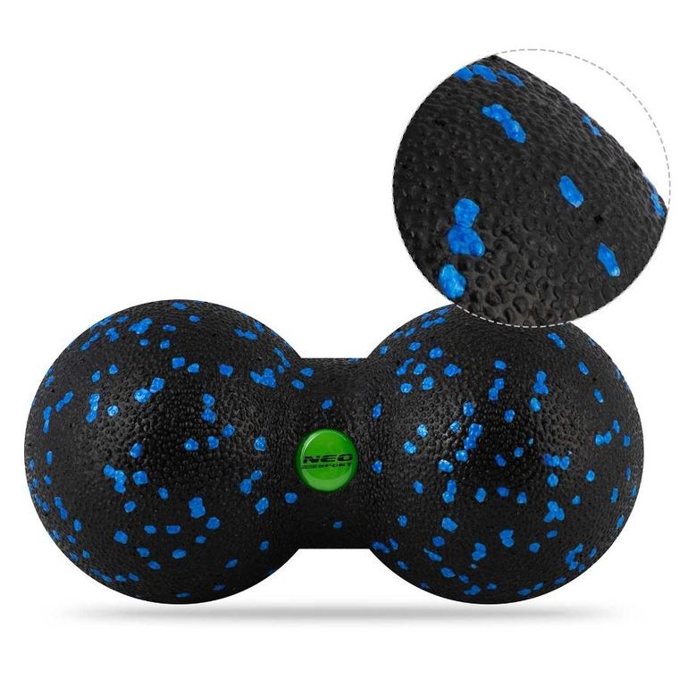 Neo-Sport, podwójna piłka do masażu i fitness, czarno-niebieska