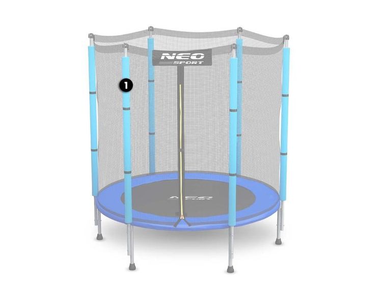 Neo-Sport, słupek górny do trampoliny z siatką zewnętrzną, 4,5 ft, niebieski