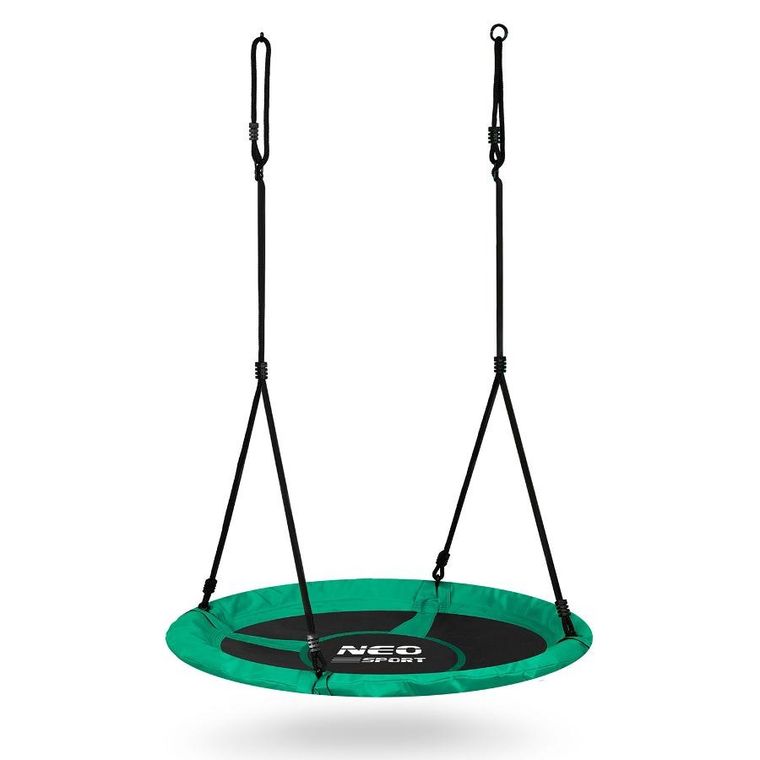 Neo-Sport, Swingo, huśtawka bocianie gniazdo, zielona, 120 cm