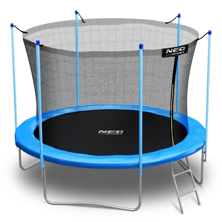 Neo-Sport, trampolina ogrodowa z siatką wewnętrzną i drabinką, 6ft/183 cm