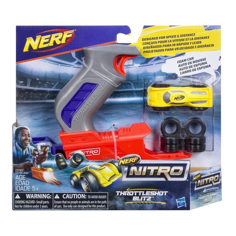 Nerf Nitro, Throttleshot Blitz, wyrzutnia samochodzików, szara
