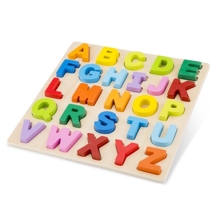 New Classic Toys, alfabet duże litery, drewniane puzzle