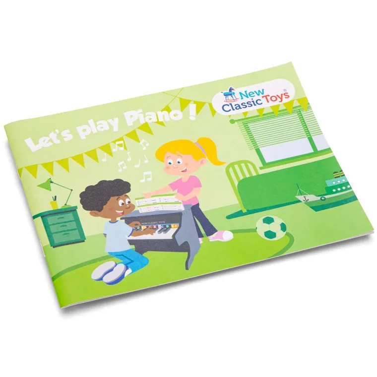 New Classic Toys, drewniana pianino, 18 klawiszy, białe