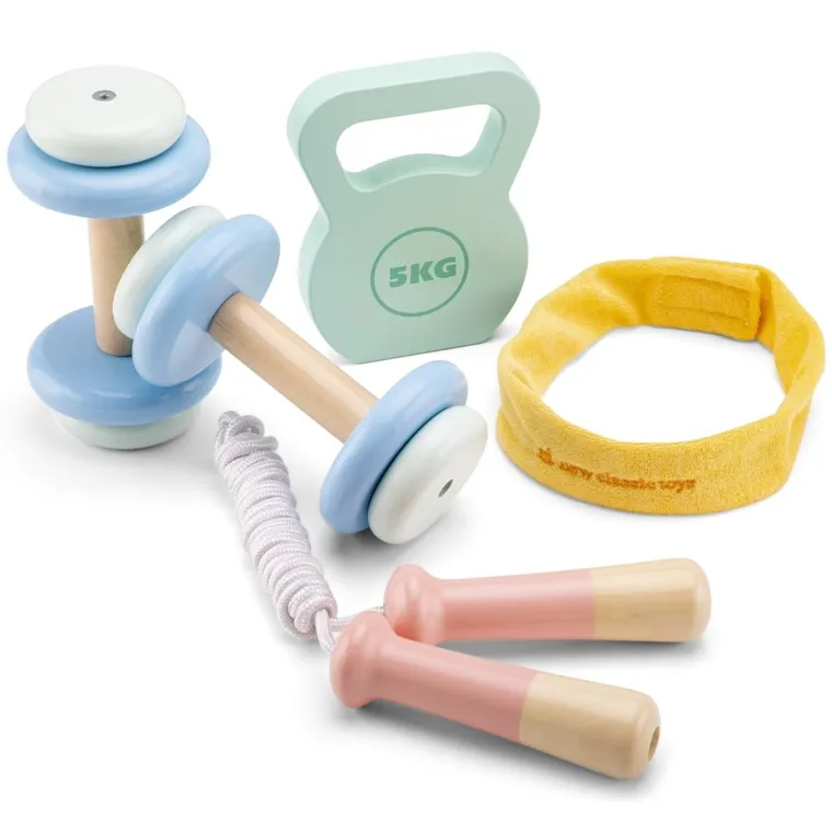 New Classic Toys, drewniany zestaw do ćwiczeń fitness