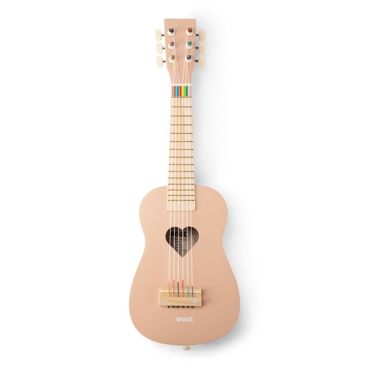 New Classic Toys, Woet, drewniana gitara, różowa
