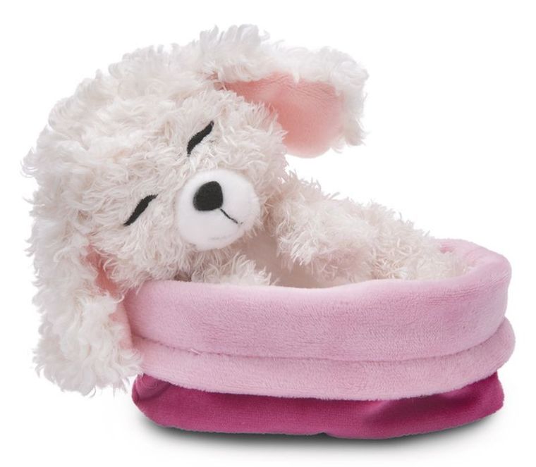 Nici, śpiący szczeniaczek, maskotka, różowy, 12 cm