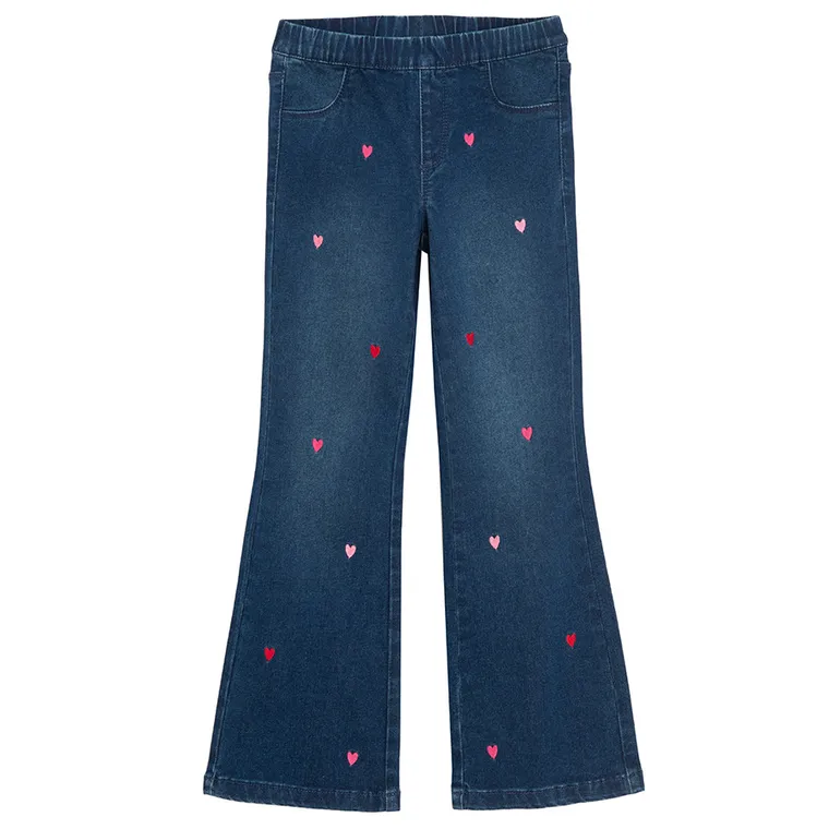 Niebieskie jegginsy o kroju flare Cool Club