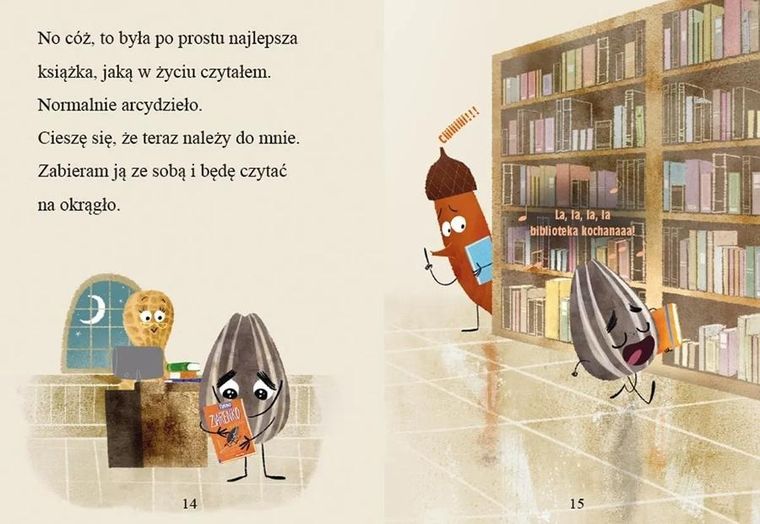 Niesforne Ziarenko idzie do biblioteki. Tryb czytania. Smaczna Banda i emocje