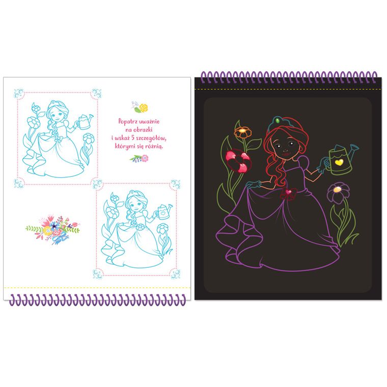 Niezwykłe królewny. Zdrapywanka z rysikiem