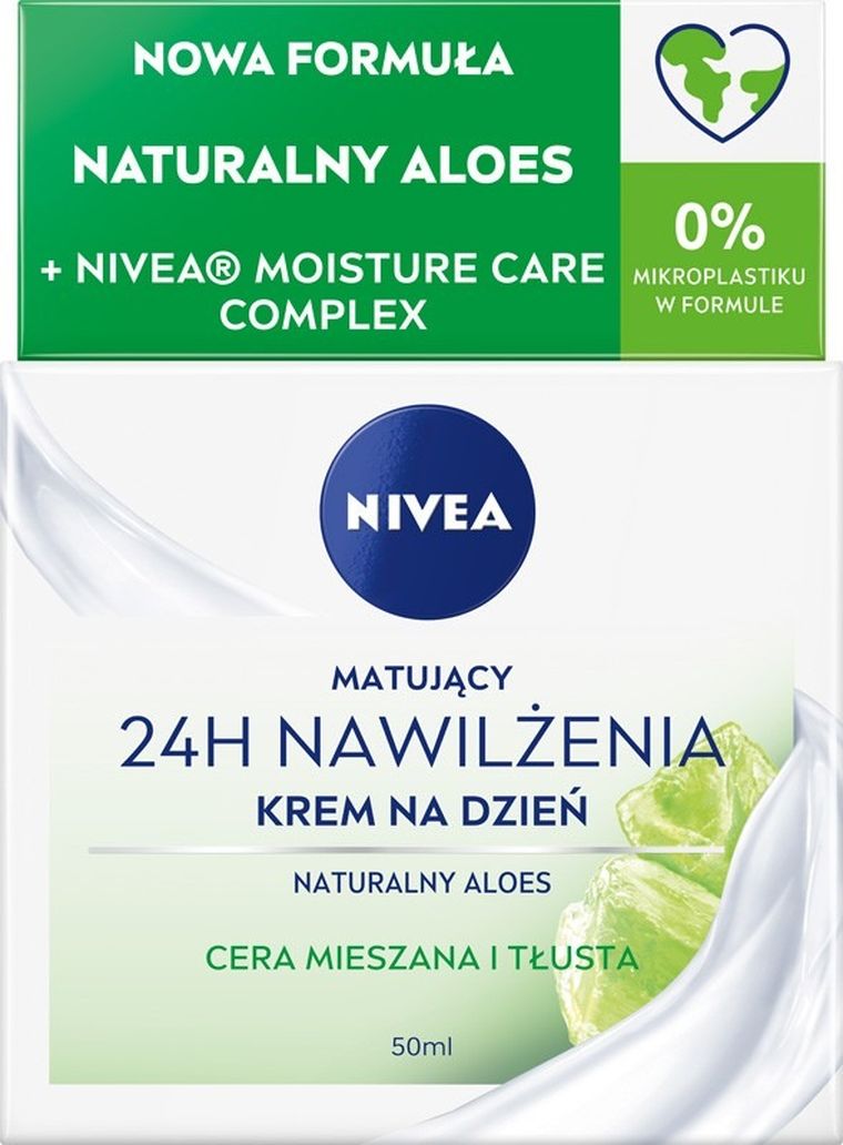 Nivea, 24h nawilżenia, matujący krem na dzień do cery mieszanej i tłustej, 50 ml
