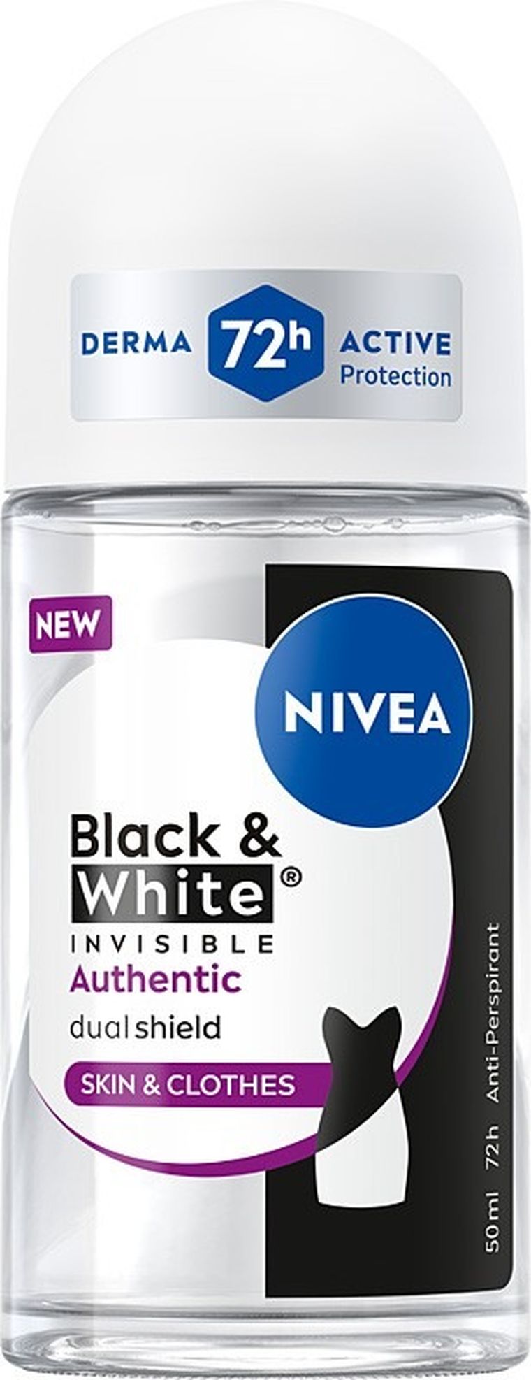 Nivea, Black&White Invisible Authentic, antyperspirant w kulce, 50 ml