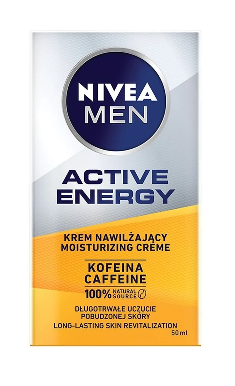Nivea, Men Active Energy, energetyzujący krem do twarzy, 50 ml