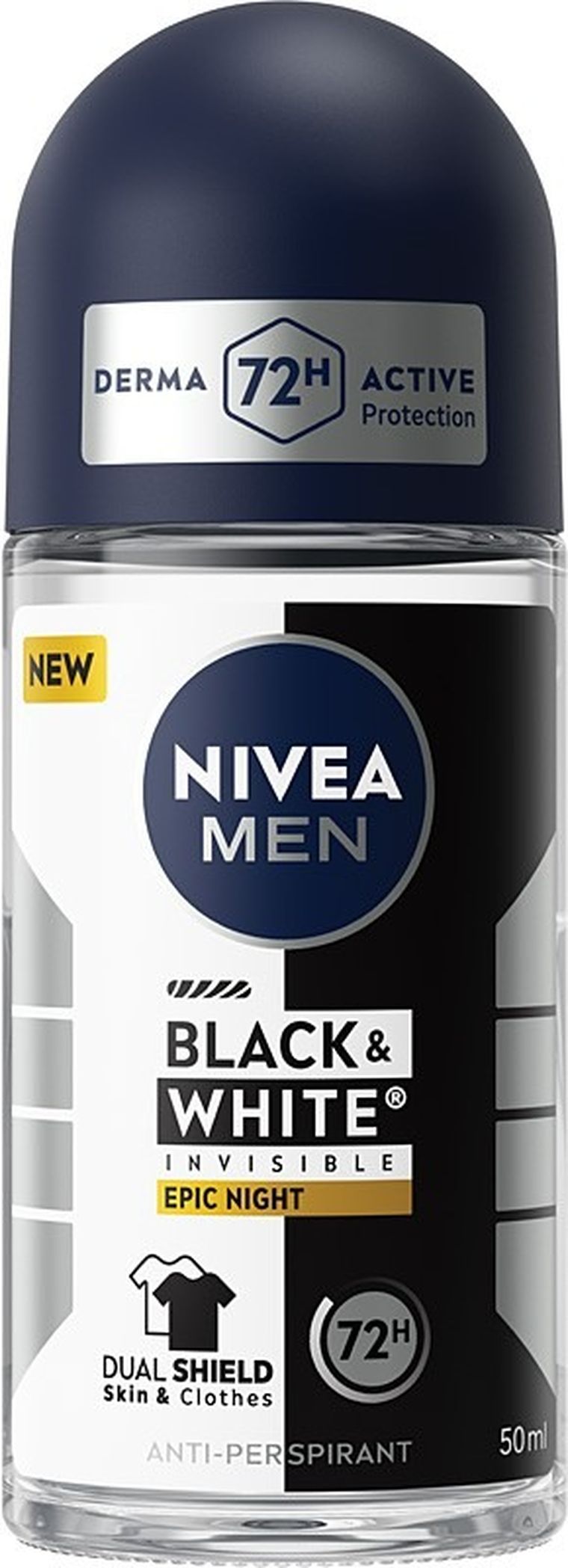 Nivea, Men Black&White Invisible Epic Night, antyperspirant w kulce, 50 ml
