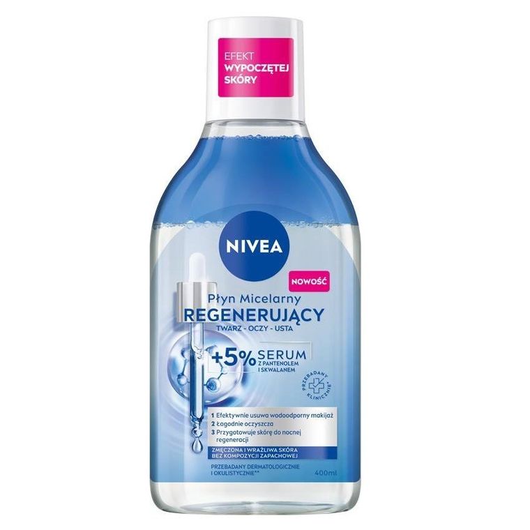 Nivea, regenerujący płyn micelarny z 5% serum, 400 ml