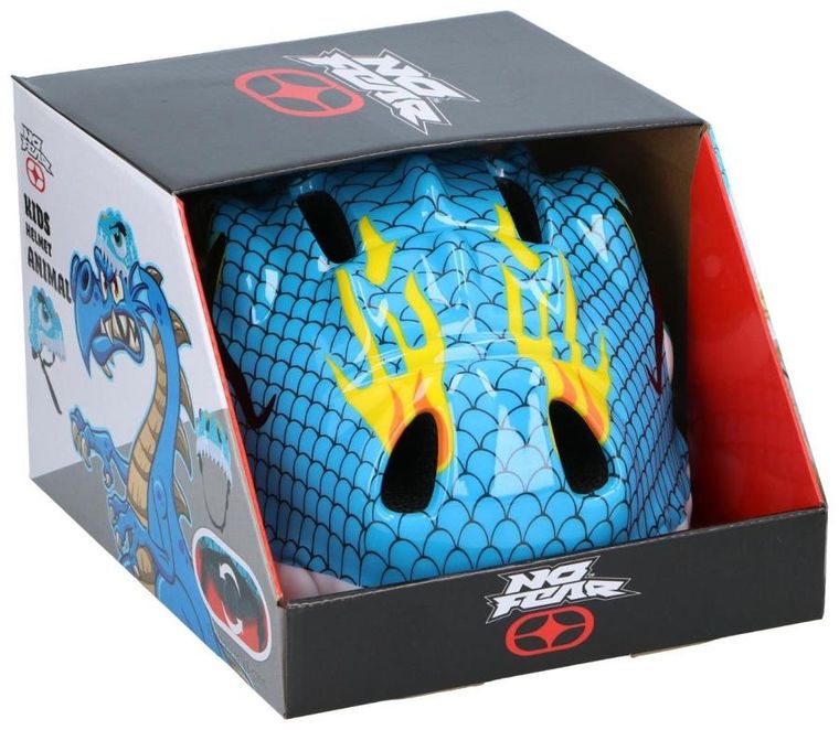 No Fear, kask rowerowy dziecięcy, regulowany, niebieski, 48-52 cm